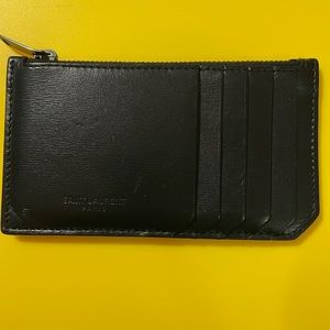 YSL compact card holder/zip wallet